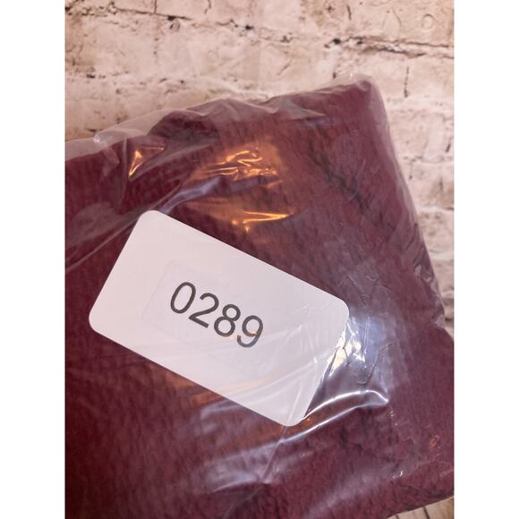 Habitat Top Womens Large Dark Maroon Textured Button Up Lagenlook Artsy Lagom - Picture 10 of 13